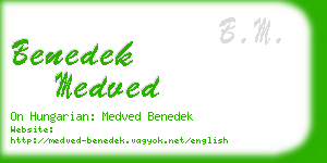 benedek medved business card